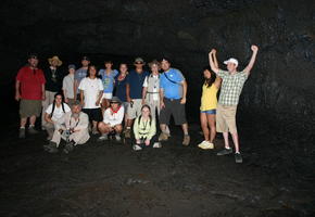 Group photo in Thurston Lava Tube